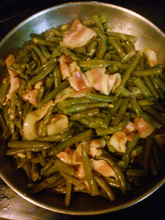 A picture of Fresh Green Beans with Bacon.