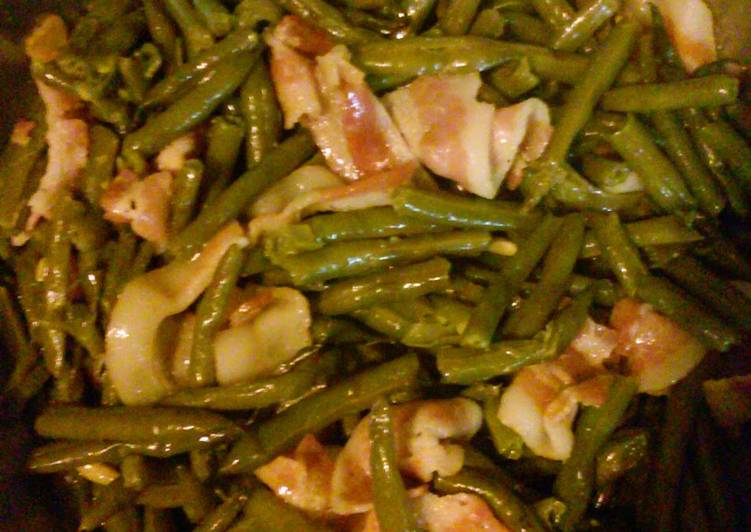 Recipe of Homemade Fresh Green Beans with Bacon