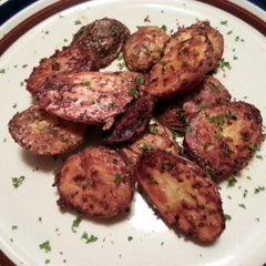 roasted new potatoes A picture of roasted new potatoes.