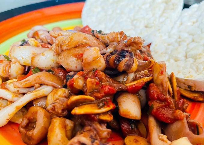 Ricetta di Perfetto Seppie piccanti ai semi di zucca