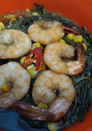 Foto resep Cah Kangkung Udang Saus Tiram
