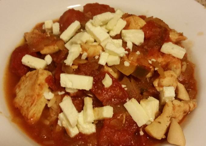 Recipe of Award-winning Tomato-Feta Chicken w/ Orzo