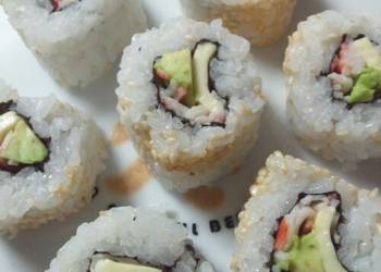 How To Serving Recipe Mini California Roll Home Style