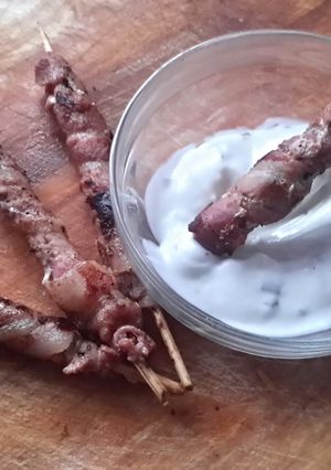 A picture of Sig's German bacon torches.