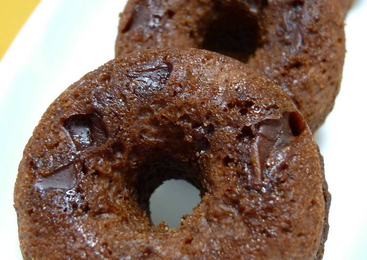 Chocolate Pancake Mix Donuts with Shio-Koji