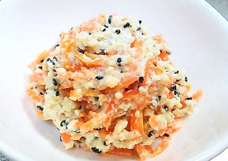 Carrot Shira-ae with a Double Dose of Sesame Seeds