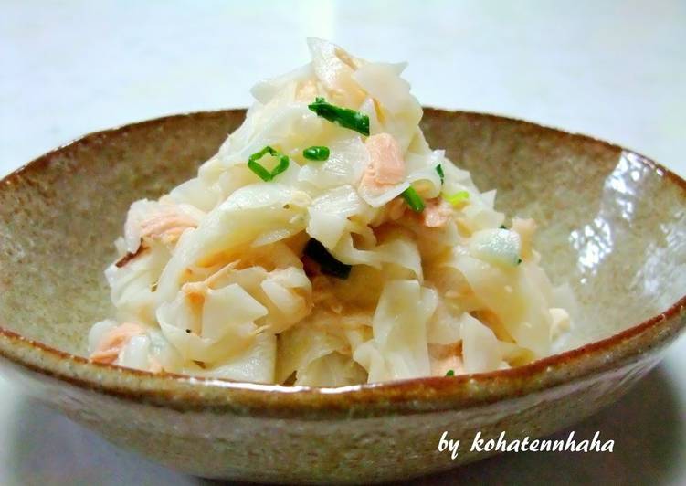 Simple Way to Prepare Speedy Daikon Radish and Tuna Salad with Wasabi Mayonnaise