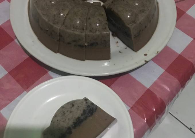 Puding Milo Oreo