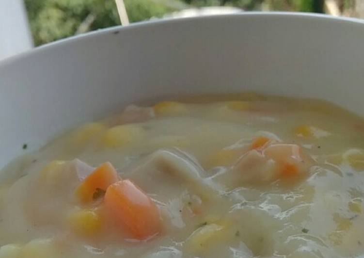 Cara Gampang Menyiapkan Soup Cream Ayam royco, Lezat