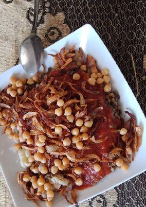 صورة لوصفة الكشري المصري💖💖💖💖💖💖💖💖