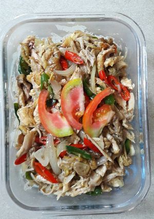 Foto resep Ayam suwir saos tiram