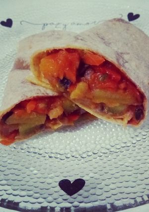 Una foto de Wraps integrales de verdura