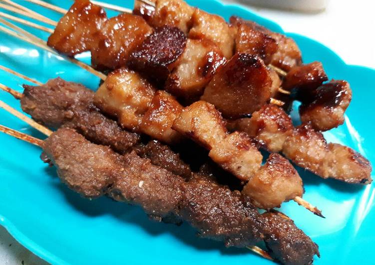 Resep Sate Sapi/Bakso sate Maranggi, Lezat Sekali