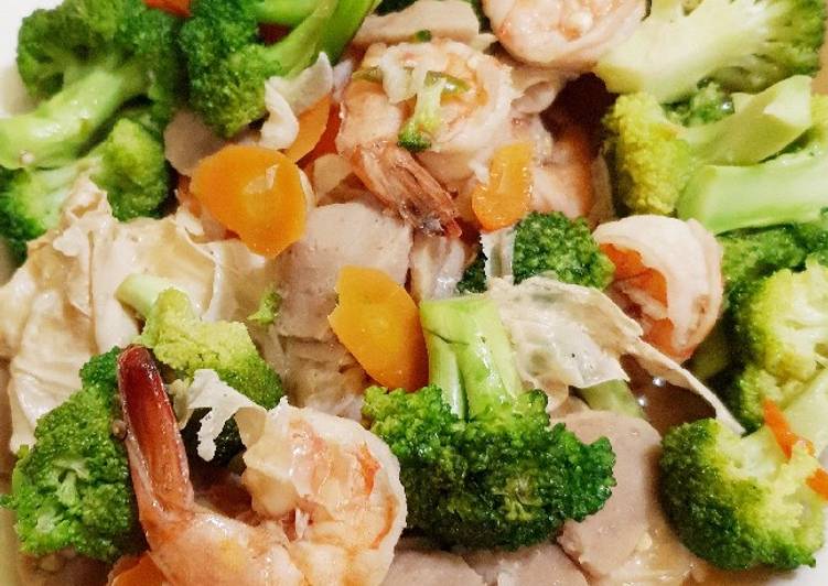 Recipe: Perfect Capcay brokoli saus tiram