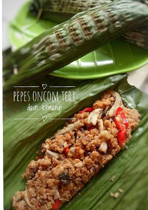 Foto resep Pepes Oncom Teri Daun Kemangi