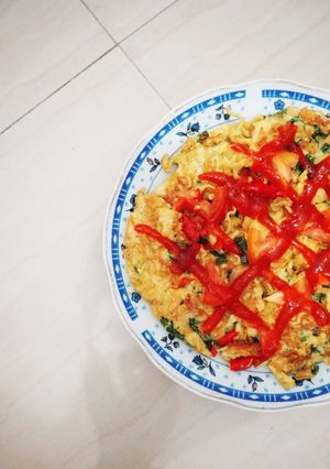 Foto resep Omelette Mie Telur