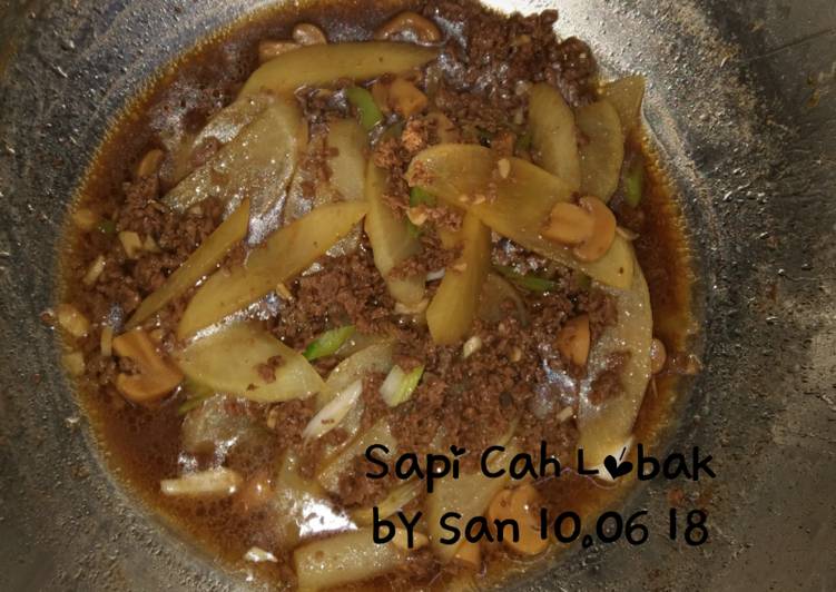 Langkah Membuat 30. Sapi Cah Lobak #BikinRamadanBerkesan yang praktis