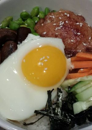 A picture of Korean Bibimbap.
