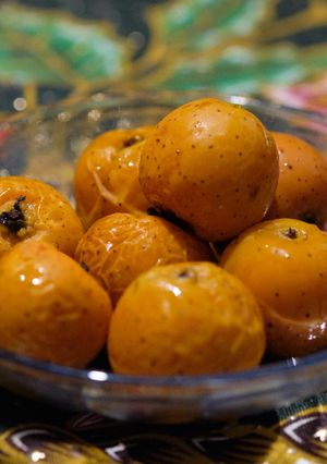 Una foto de Tejocotes en almíbar (no tan dulces)