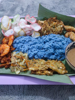 Foto resep Nasi Gurih Bunga Telang (rice cooker/ magicom/ magic com)