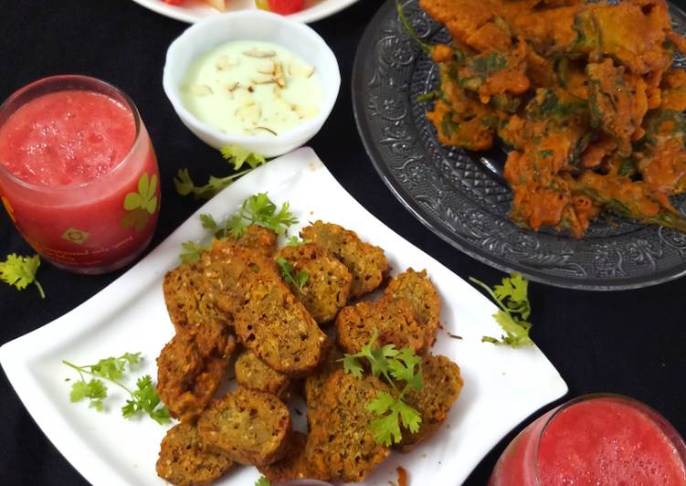 Recipe of Ultimate Kotambir vadi and Palak pakora