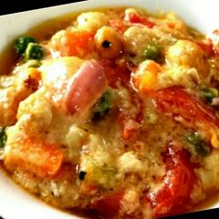 Bake cheesey makhana and veg A picture of Bake cheesey makhana and veg.