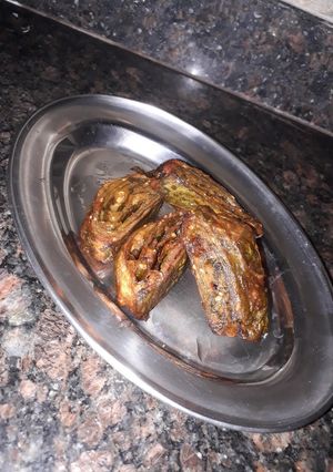 A picture of Alu vadi.