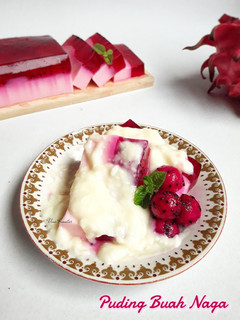 Foto resep Puding Buah Naga