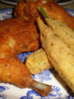Una foto de Pollo frito sureño (southern fried chicken)