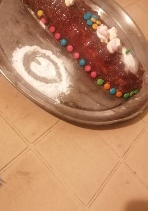 صورة لوصفة رول البسكويت بالشوكولاتة