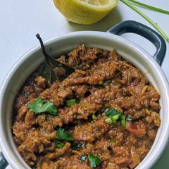 A picture of Soya kheema masala.