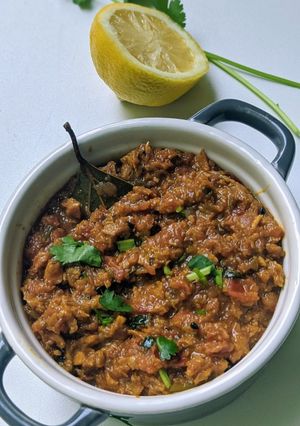 A picture of Soya kheema masala.
