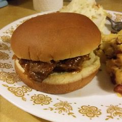 A picture of Too Easy Slow Cooker BBQ Pork Sandwiches.
