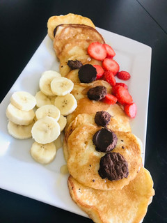 A picture of Sunday brunch Pancakes.