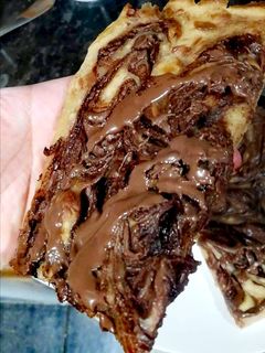 Φωτογραφία της συνταγής Banana bread με νουτέλα (την λες και γιγάντια κρέπα)