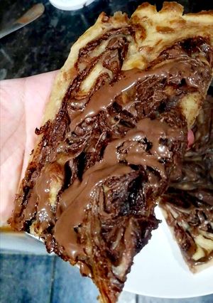 Φωτογραφία της συνταγής Banana bread με νουτέλα (την λες και γιγάντια κρέπα)