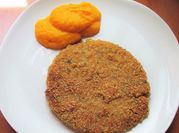 Una foto de milanesa de carne de soya