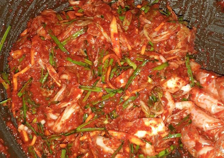 Resep Kimchi Geotjeori (fresh kimchi bite size, small portion) Anti Gagal