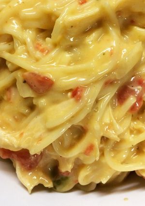 A picture of Easy Stovetop Chicken Spaghetti.