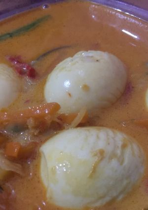 Foto resep Telor santan with wortel krenyes