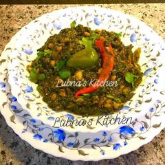 A picture of Spinach chana dal curry (Daal Palak) ( spinach & split chickpea curry:.