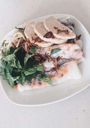 Hình của món Bánh cuốn chay.