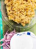 Simple khichri.mint raita