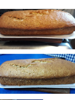 Una foto de Budín de banana y coco