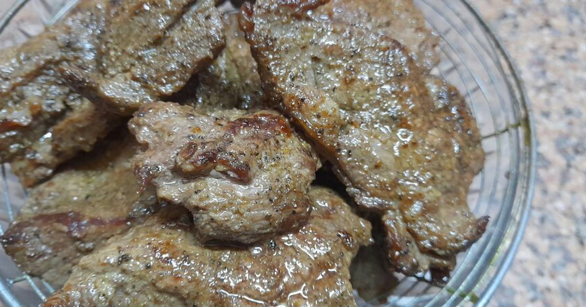 طريقة عمل ستيك اللحم الشهي 😍 على اصولها بطريقة سهلة وسريعة من الوصفة ...
