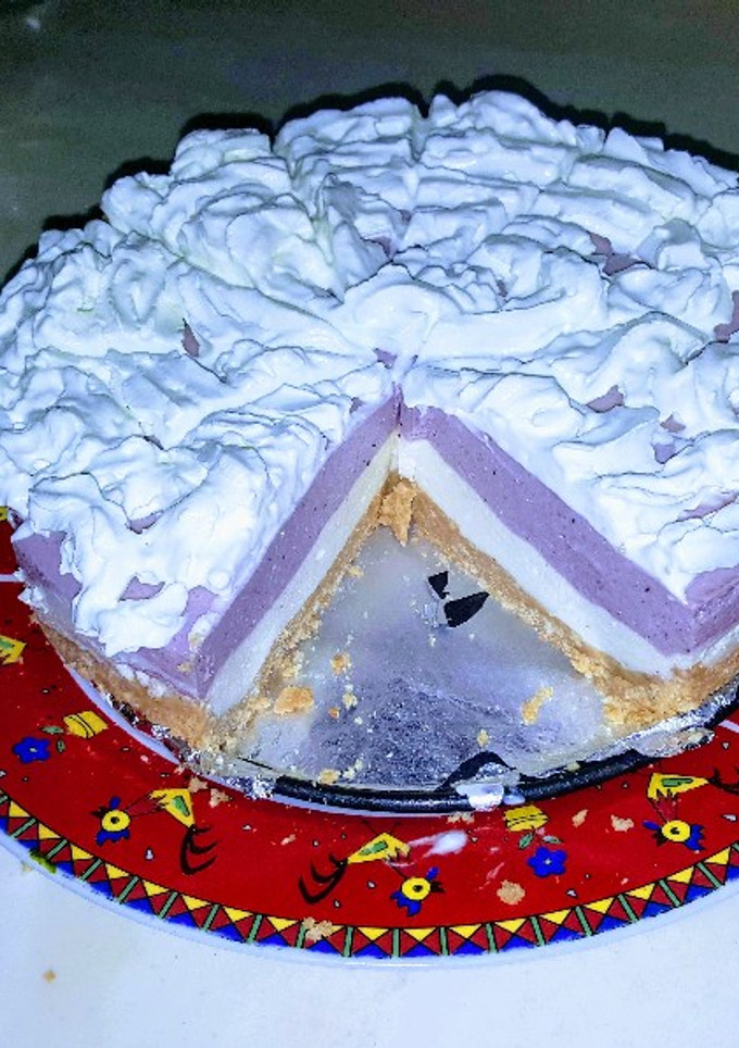 Una foto de Cheesse cake de arándanos y limón