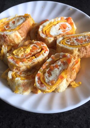 Hình của món Trứng cuộn cà rốt.