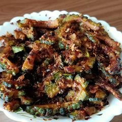 A picture of Bittergourd fry.