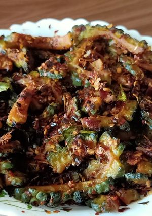 A picture of Bittergourd fry.