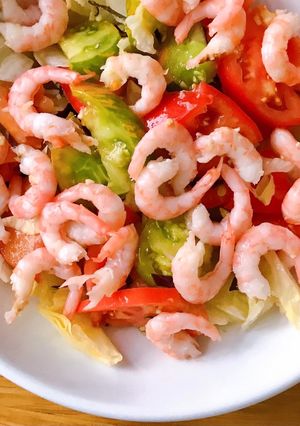 Hình của món Salad Cà Chua Tôm Biển.